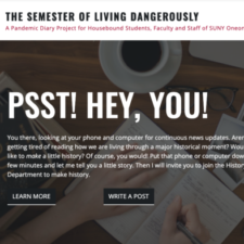 The Semester of Living Dangerously – The Pandemic Diaries Project